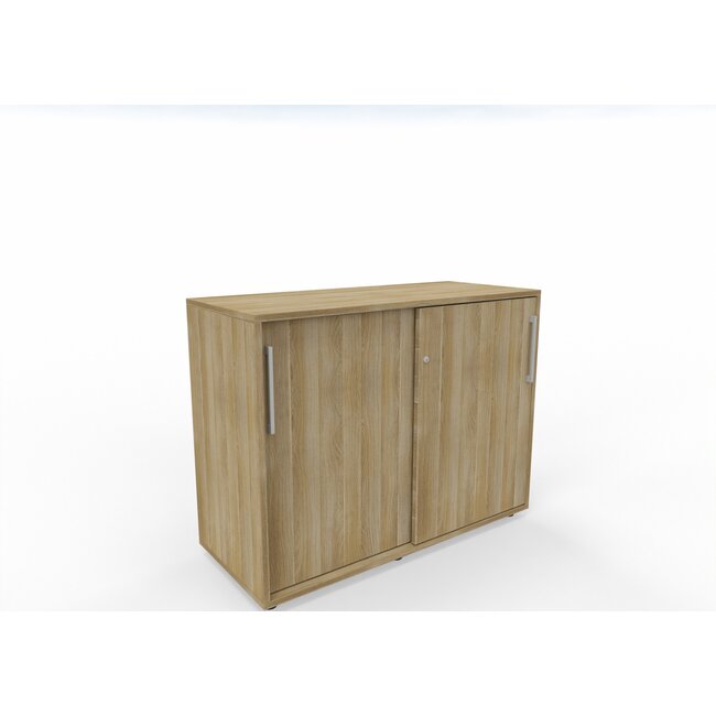 Hochwertiger Schiebetürenschrank mit 2 Ordnerhöhen, 100 cm breit