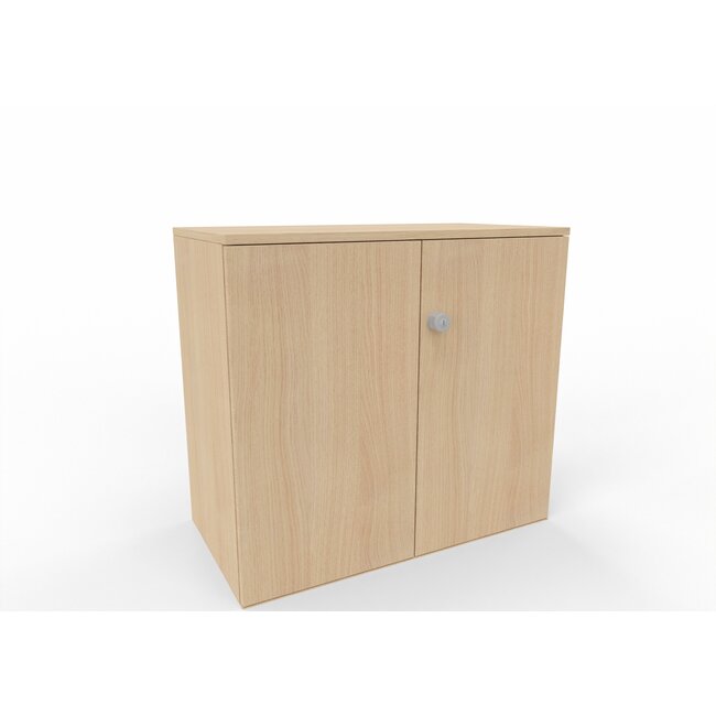 Hochwertiger Drehtürenschrank mit 2 Ordnerhöhen, 80 cm breit, variable Tiefe (42–60 cm)