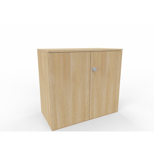 Hochwertiger Drehtürenschrank mit 2 Ordnerhöhen, 80 cm breit, variable Tiefe (42–60 cm)