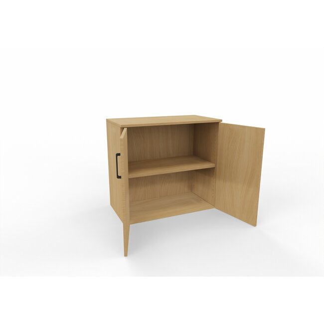 Hochwertiger Drehtürenschrank mit 2 Ordnerhöhen, 80 cm breit, variable Tiefe (42–60 cm)