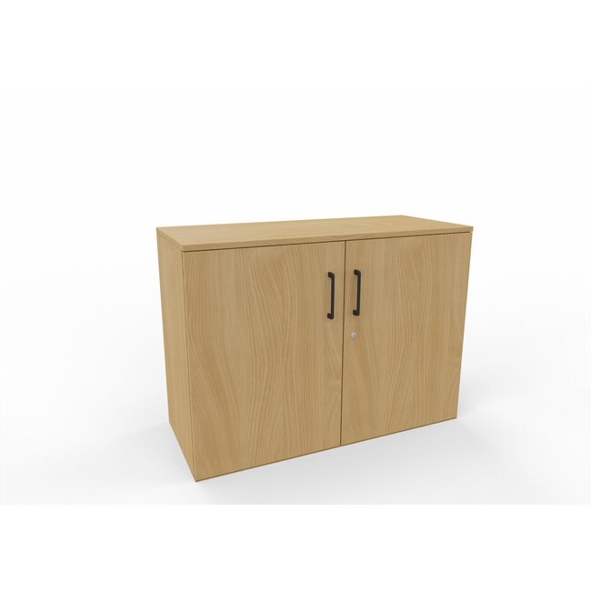 Hochwertiger Drehtürenschrank mit 2 Ordnerhöhen, 100 cm breit, variable Tiefe (42–60 cm)