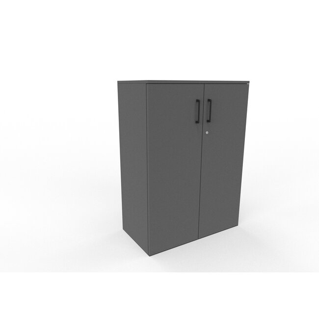 Hochwertiger Drehtürenschrank mit 3 Ordnerhöhen, 80 cm breit, variable Tiefe (42–60 cm)