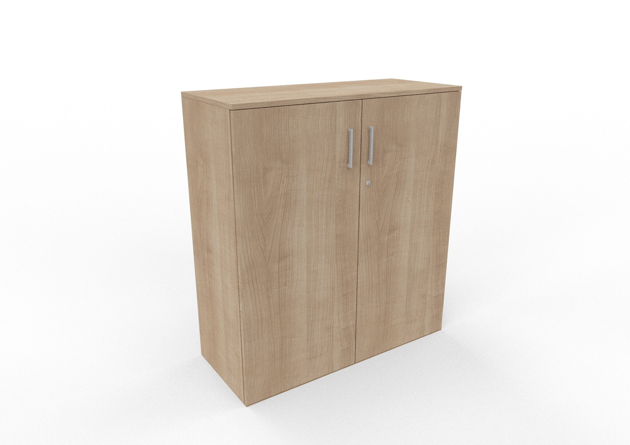 Aktenschrank 3 OH, 100 cm breit in Kirsche – breiter halbhoher Büroschrank