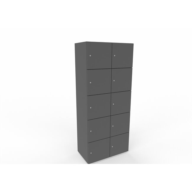 Hochwertiger Schließfachschrank , 10 Fächer, 80 cm breit