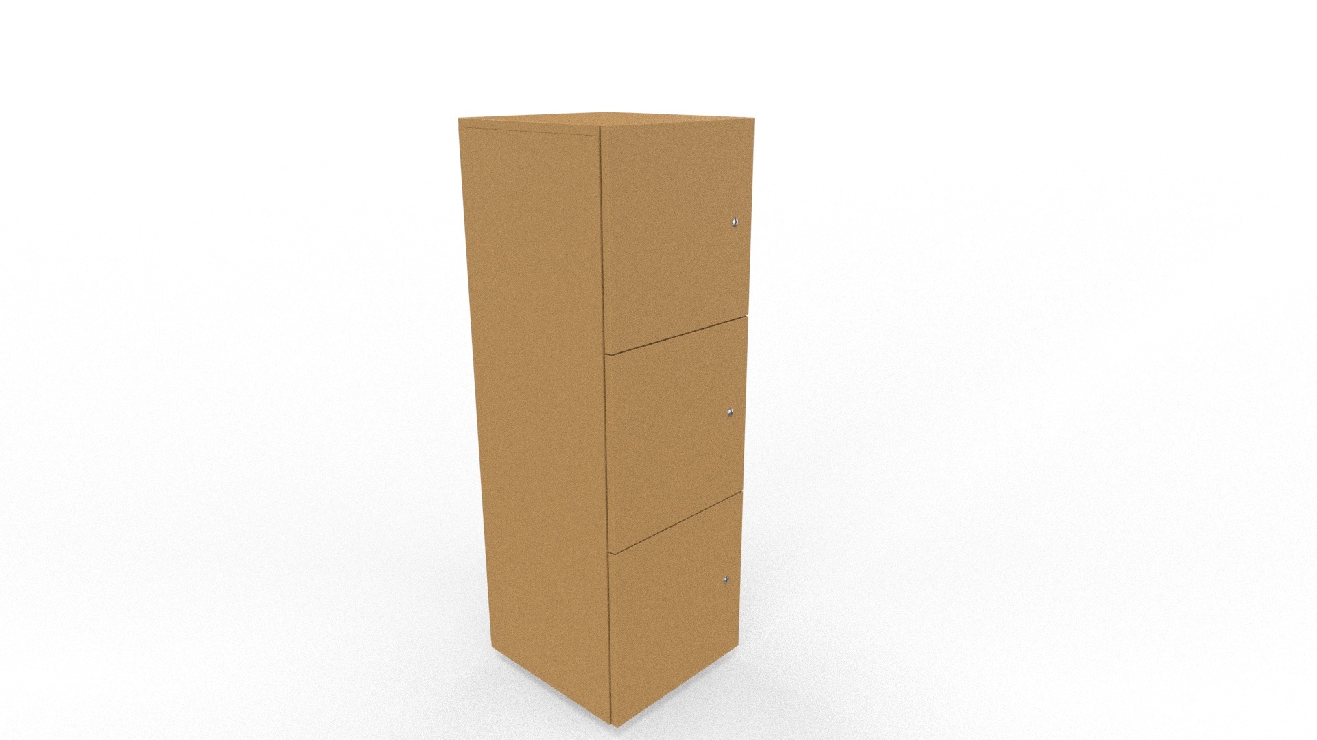 Schließfachschrank mit drei abschließbaren Fächern, 40 cm breit – schmaler Mitarbeiterspind