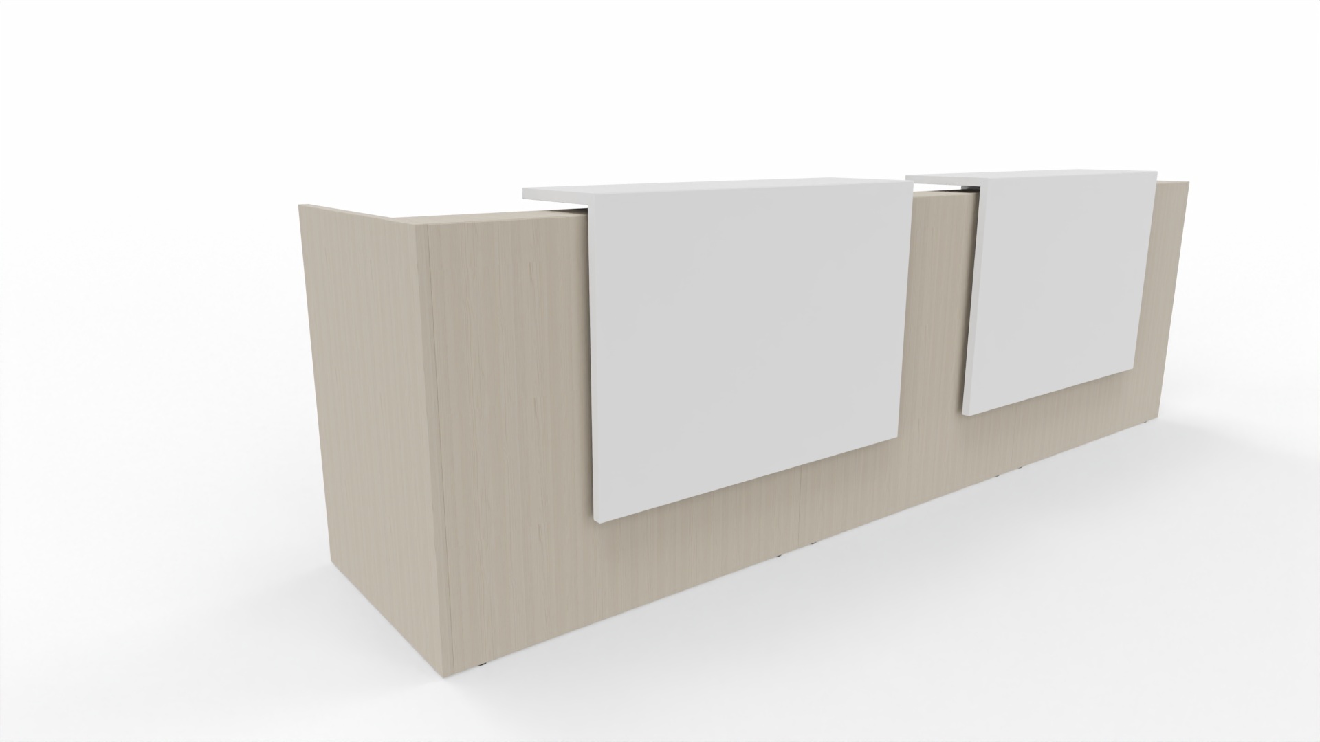 Empfangstheke 486 cm mit optionaler LED-Beleuchtung am Thekenaufsatz
