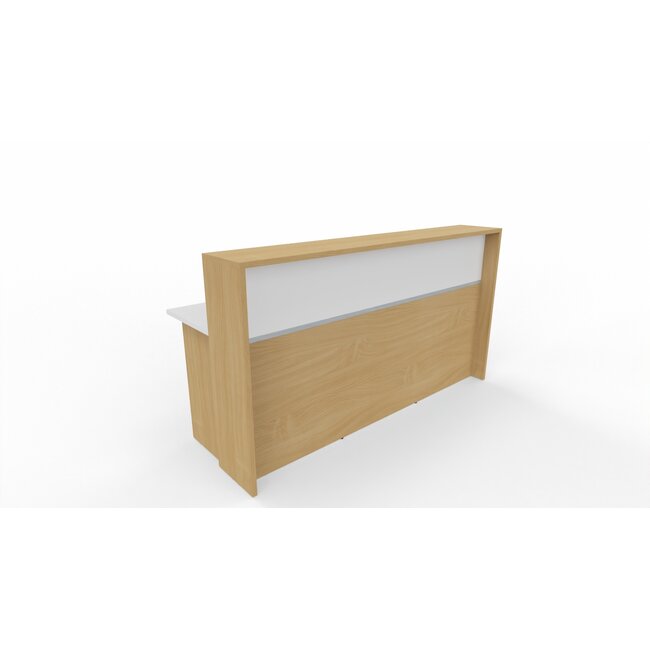 Empfangstheke AS-Line II 200 cm – zweifarbige Front ohne Sockel