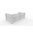 Empfangstheke AS-Line II U-Form 344 cm – zweifarbige Front ohne Sockel