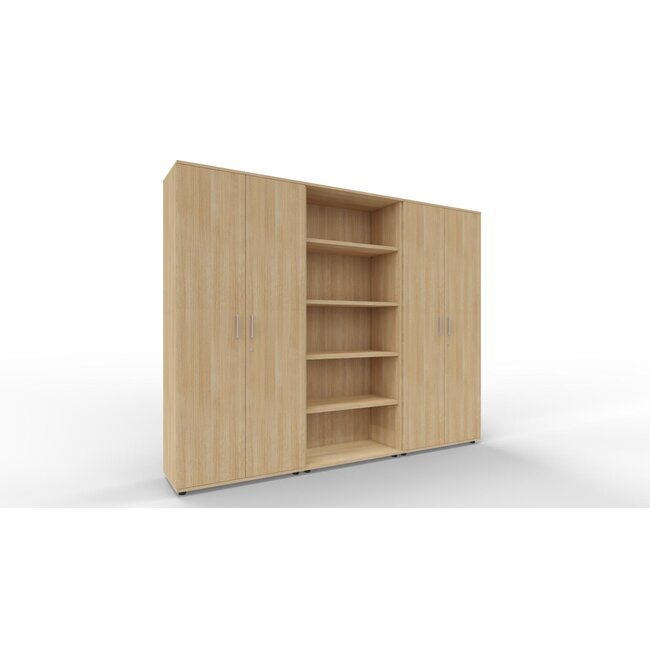 Schrankwand P1 in 5OH, Höhe 185 cm Breite 240 cm