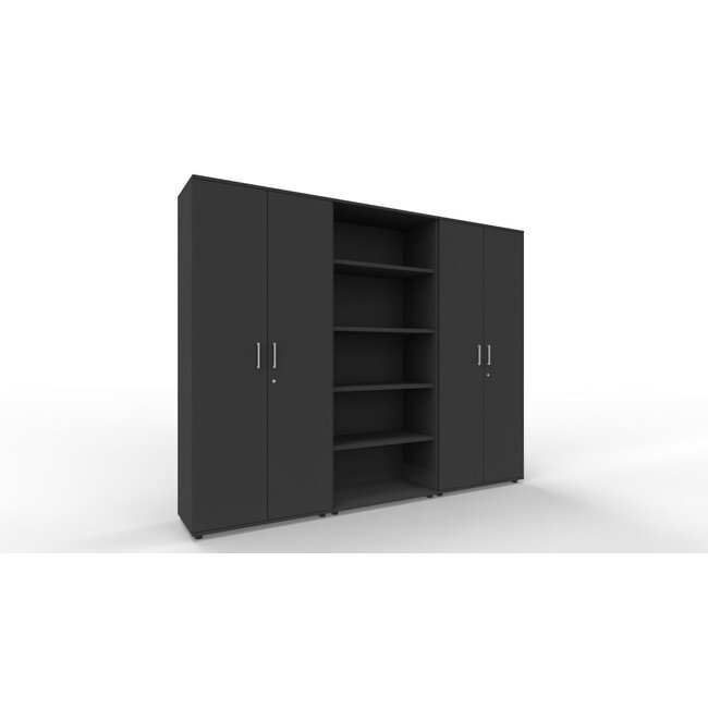 Schrankwand P1 in 5OH, Höhe 185 cm Breite 240 cm