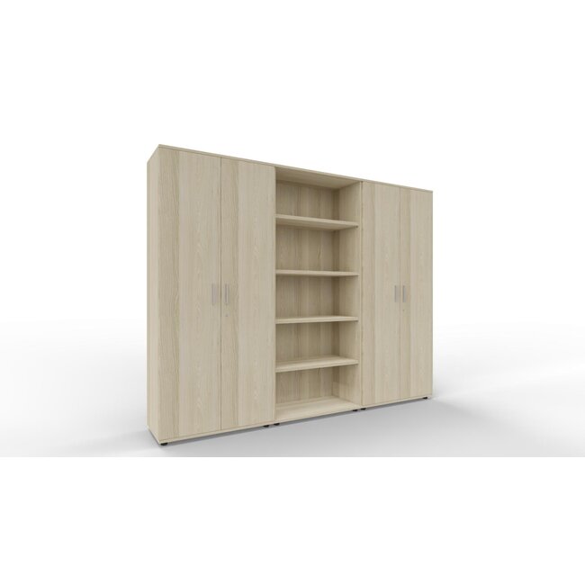 Schrankwand P1 in 5OH, Höhe 185 cm Breite 240 cm