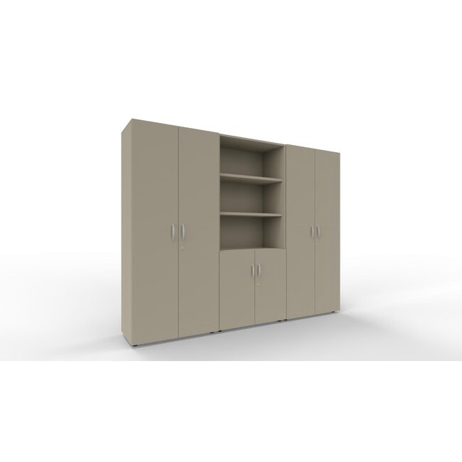 Schrankwand P2 in 5OH, Höhe 185 cm Breite 240 cm