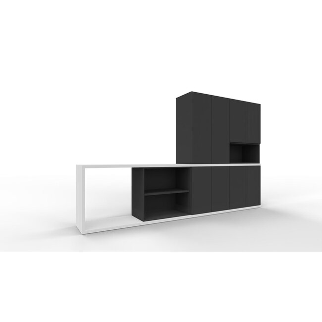 Schrankwand Push-L in 5OH, Höhe 193 cm Breite 320 cm