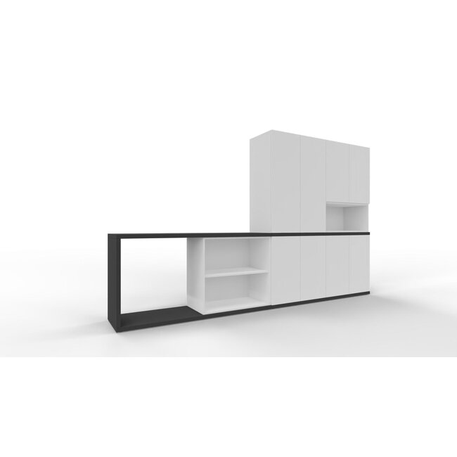 Schrankwand Push-L in 5OH, Höhe 193 cm Breite 320 cm