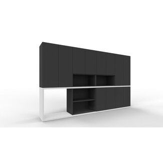 Serie MA  Schrankwand Push-L1 in 5OH, Höhe 193 cm Breite 320 cm
