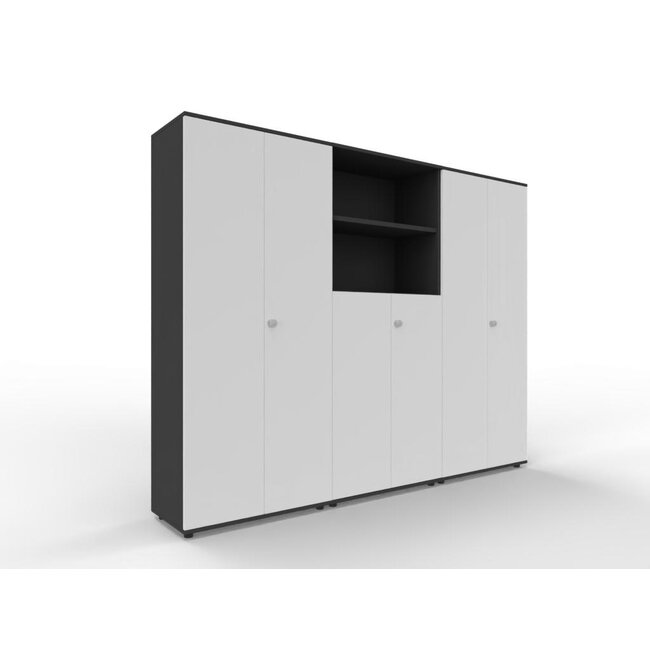 Schrankwand P5 in 5OH, Höhe 188 cm Breite 240 cm