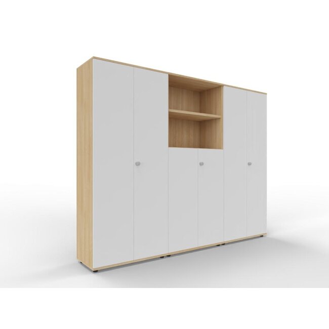 Schrankwand P5 in 5OH, Höhe 185 cm Breite 240 cm