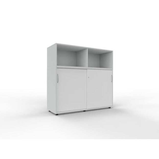 Hochwertiger Schiebetürenschrank 3 OH mit Regal - 140 cm breit