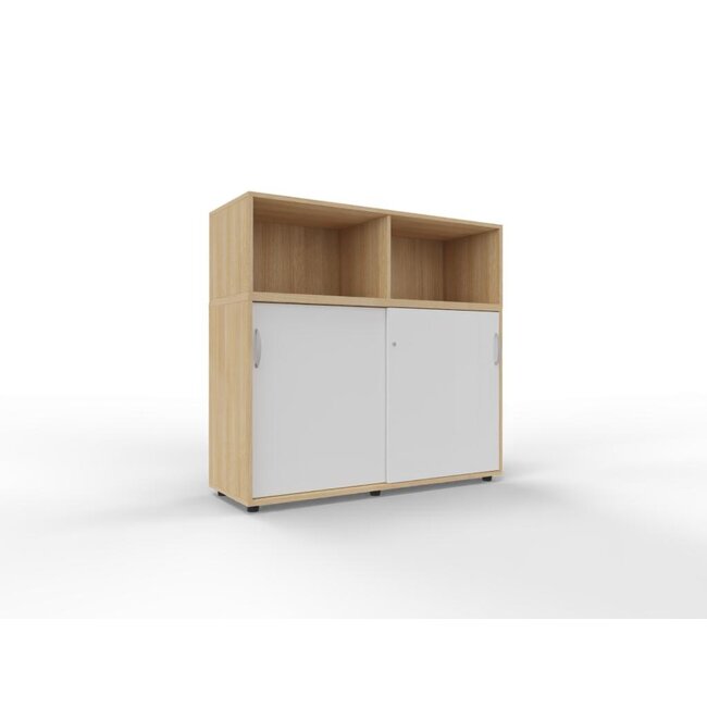 Hochwertiger Schiebetürenschrank 3 OH mit Regal - 140 cm breit