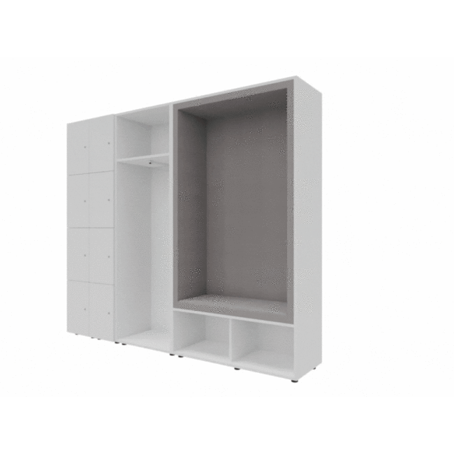 Garderoben Set Lowa 3 in 1 - 220 cm Breit, 185 cm Hoch