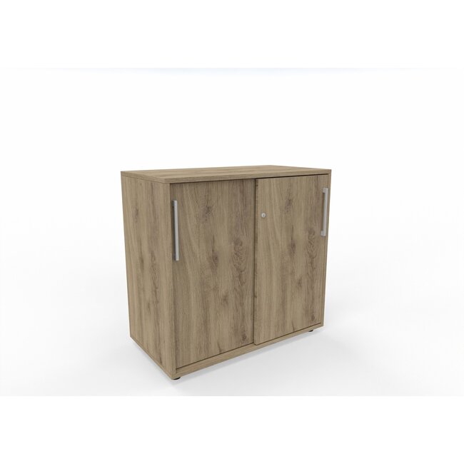 Hochwertiger Schiebetürenschrank – 90 cm breit, 2 Ordnerhöhen, variable Tiefe (42–60 cm)