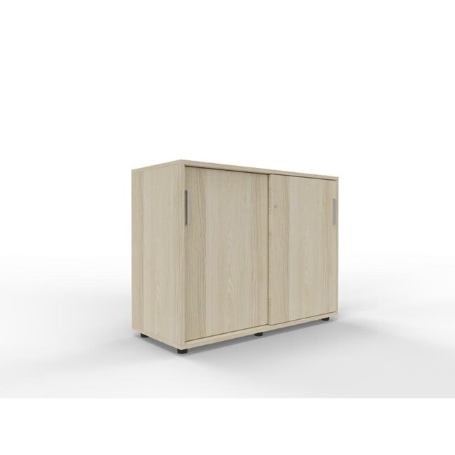 Hochwertiger Schiebetürenschrank – 110 cm breit, 2 Ordnerhöhen, variable Tiefe (42–60 cm)