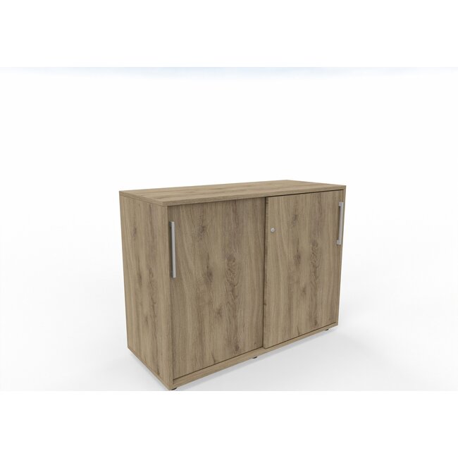 Hochwertiger Schiebetürenschrank – 110 cm breit, 2 Ordnerhöhen, variable Tiefe (42–60 cm)