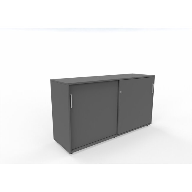 Hochwertiger Schiebetürenschrank – 150 cm breit, 2 Ordnerhöhen, variable Tiefe (42–60 cm)