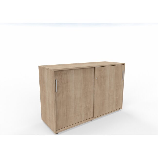 Hochwertiger Schiebetürenschrank – 130 cm breit, 2 Ordnerhöhen, variable Tiefe (42–60 cm)