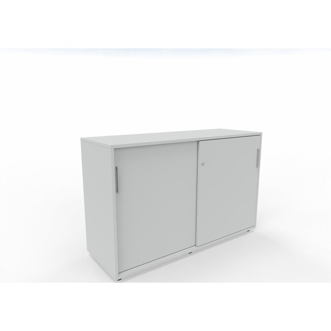 Hochwertiger Schiebetürenschrank – 130 cm breit, 2 Ordnerhöhen, variable Tiefe (42–60 cm)