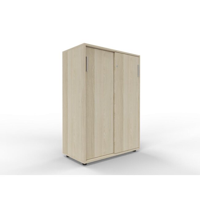 Hochwertiger Schiebetürenschrank – 90 cm breit, 3 Ordnerhöhen, variable Tiefe (42–60 cm)