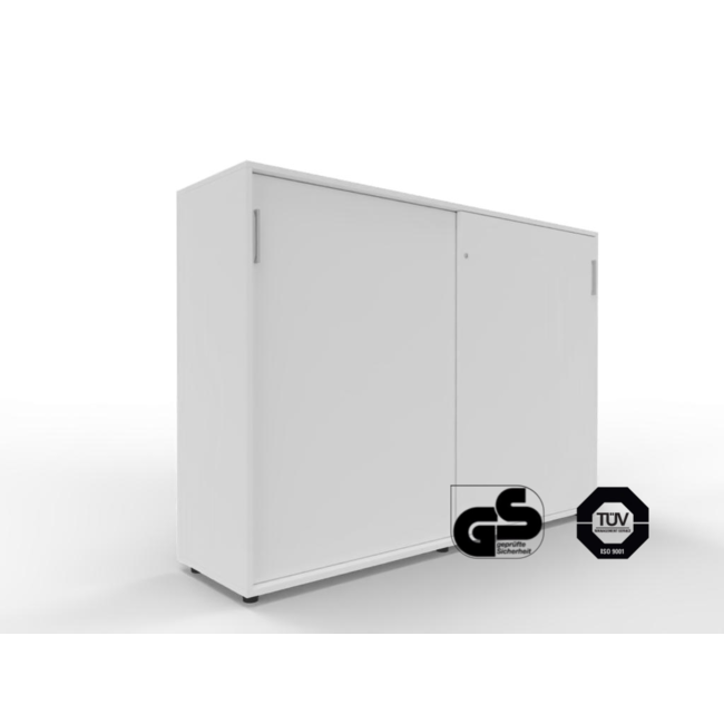 Hochwertiger Schiebetürenschrank – 150 cm breit, 3 Ordnerhöhen, variable Tiefe (42–60 cm)