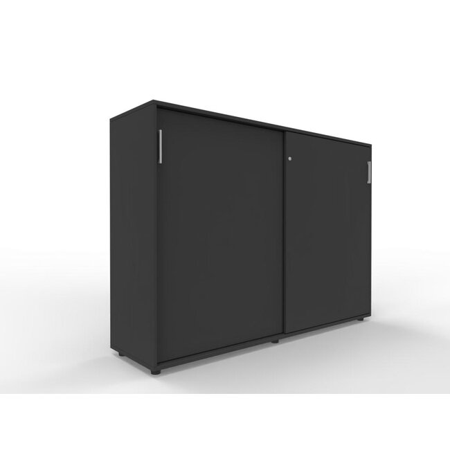 Hochwertiger Schiebetürenschrank – 150 cm breit, 3 Ordnerhöhen, variable Tiefe (42–60 cm)