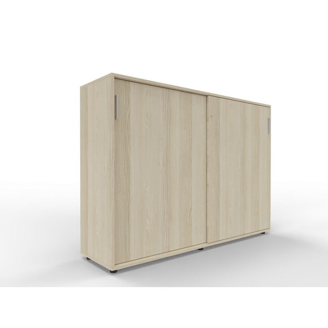 Hochwertiger Schiebetürenschrank – 150 cm breit, 3 Ordnerhöhen, variable Tiefe (42–60 cm)