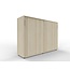 Hochwertiger Schiebetürenschrank – 150 cm breit, 3 Ordnerhöhen, variable Tiefe (42–60 cm)