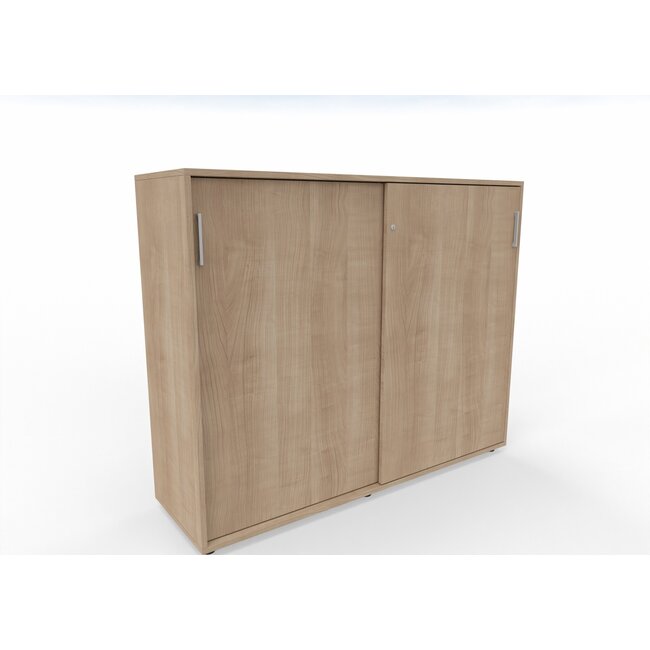 Hochwertiger Schiebetürenschrank – 150 cm breit, 3 Ordnerhöhen, variable Tiefe (42–60 cm)