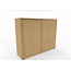 Hochwertiger Schiebetürenschrank – 150 cm breit, 3 Ordnerhöhen, variable Tiefe (42–60 cm)