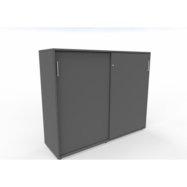 Hochwertiger Schiebetürenschrank – 150 cm breit, 3 Ordnerhöhen, variable Tiefe (42–60 cm)