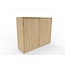 Hochwertiger Schiebetürenschrank – 150 cm breit, 3 Ordnerhöhen, variable Tiefe (42–60 cm)