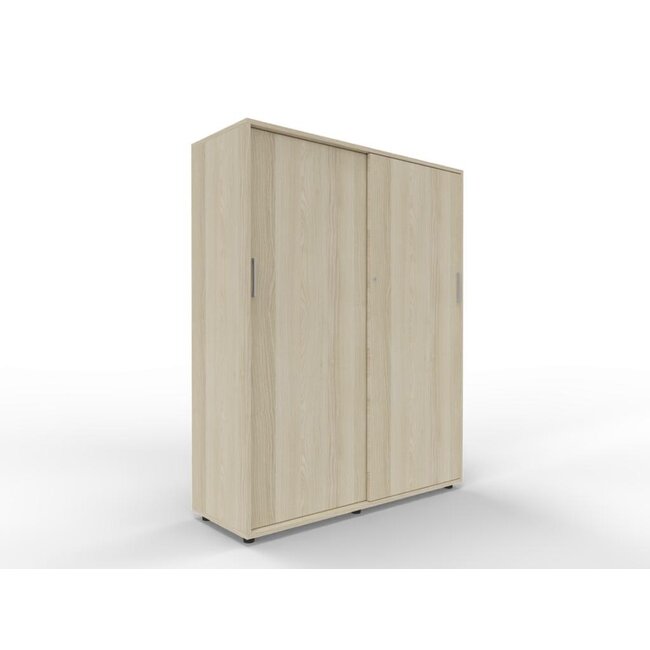 Hochwertiger Schiebetürenschrank – 130 cm breit, 4 Ordnerhöhen, variable Tiefe (42–60 cm)