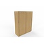 Hochwertiger Schiebetürenschrank – 130 cm breit, 4 Ordnerhöhen, variable Tiefe (42–60 cm)