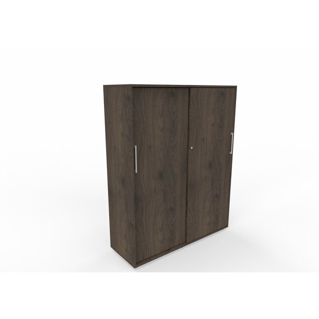 Hochwertiger Schiebetürenschrank – 130 cm breit, 4 Ordnerhöhen, variable Tiefe (42–60 cm)