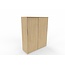 Hochwertiger Schiebetürenschrank – 130 cm breit, 4 Ordnerhöhen, variable Tiefe (42–60 cm)