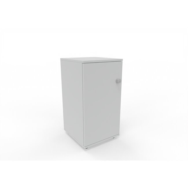 Hochwertiger Drehtürenschrank mit 2 Ordnerhöhen, 50 cm breit, variable Tiefe (42–60 cm)