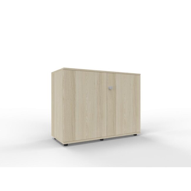 Hochwertiger Drehtürenschrank mit 2 Ordnerhöhen, 90 cm breit, variable Tiefe (42–60 cm)