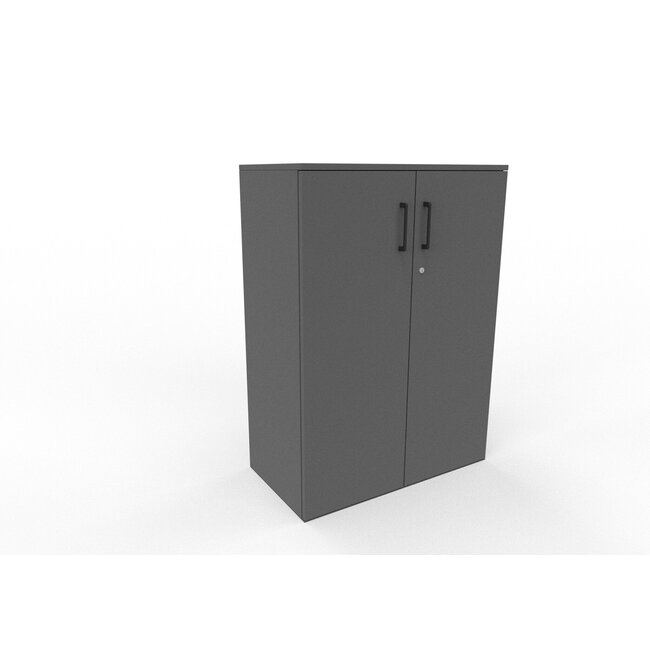 Hochwertiger Drehtürenschrank mit 3 Ordnerhöhen, 90 cm breit, variable Tiefe (42–60 cm)