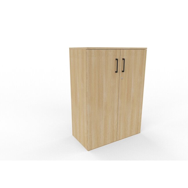 Hochwertiger Drehtürenschrank mit 3 Ordnerhöhen, 90 cm breit, variable Tiefe (42–60 cm)