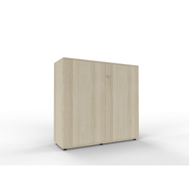 Hochwertiger Drehtürenschrank mit 3 Ordnerhöhen, 110 cm breit, variable Tiefe (42–60 cm)