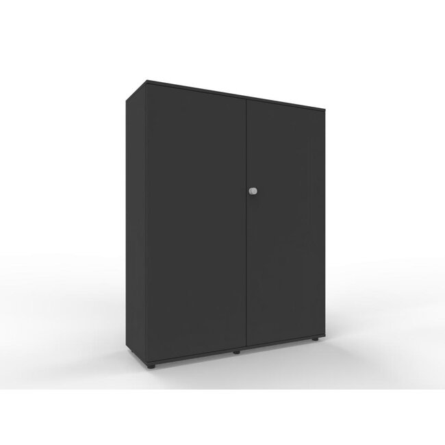 Hochwertiger Drehtürenschrank mit 4 Ordnerhöhen, 110 cm breit, variable Tiefe (42–60 cm)