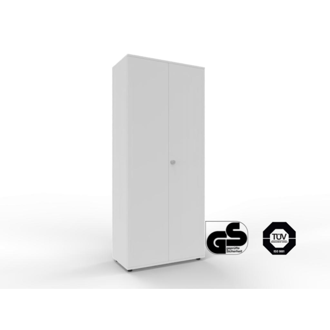 Hochwertiger Drehtürenschrank mit 5 Ordnerhöhen, 90 cm breit, variable Tiefe (42–60 cm)